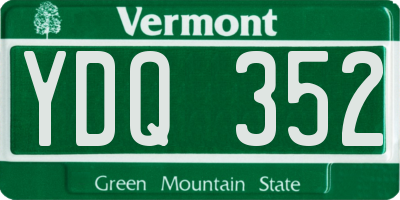 VT license plate YDQ352