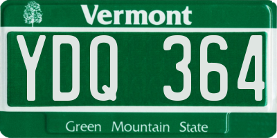VT license plate YDQ364