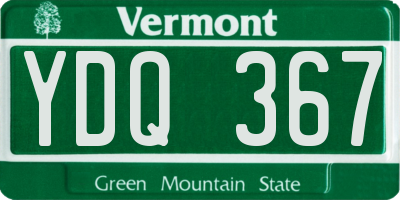 VT license plate YDQ367