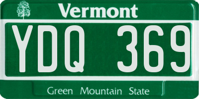 VT license plate YDQ369