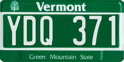 VT license plate YDQ371