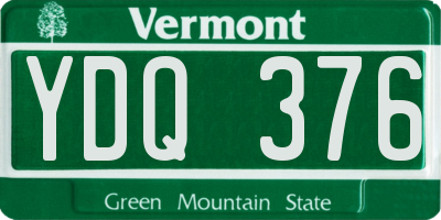 VT license plate YDQ376