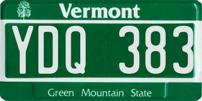 VT license plate YDQ383