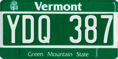VT license plate YDQ387