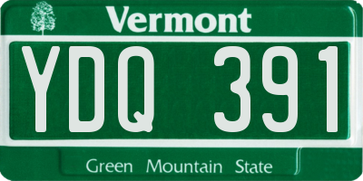 VT license plate YDQ391