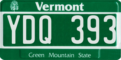 VT license plate YDQ393