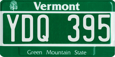 VT license plate YDQ395