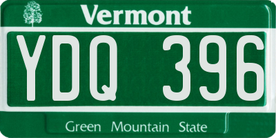 VT license plate YDQ396