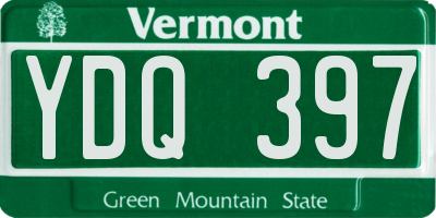 VT license plate YDQ397