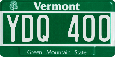 VT license plate YDQ400