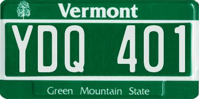 VT license plate YDQ401