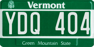 VT license plate YDQ404
