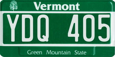VT license plate YDQ405