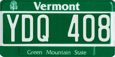 VT license plate YDQ408