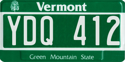 VT license plate YDQ412