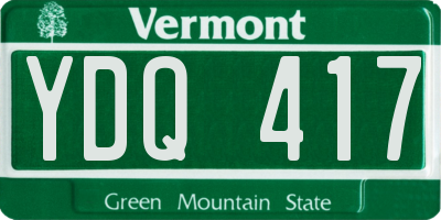 VT license plate YDQ417