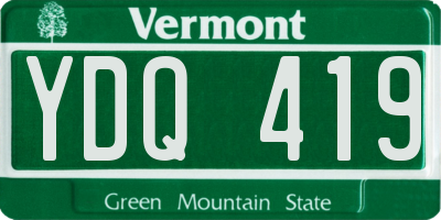 VT license plate YDQ419