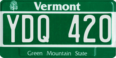 VT license plate YDQ420