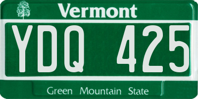 VT license plate YDQ425
