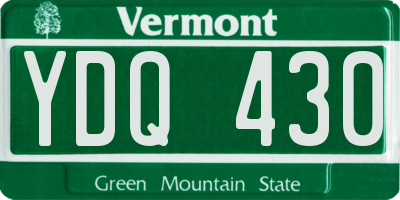 VT license plate YDQ430