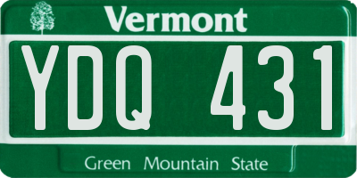 VT license plate YDQ431