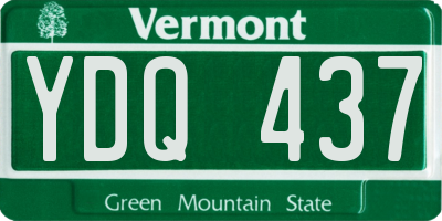VT license plate YDQ437
