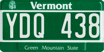 VT license plate YDQ438