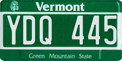 VT license plate YDQ445