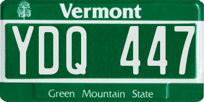VT license plate YDQ447