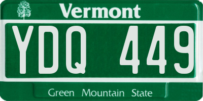 VT license plate YDQ449