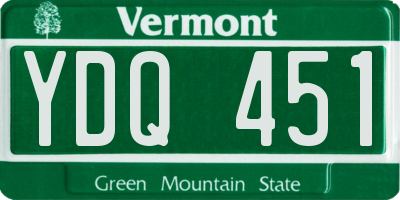 VT license plate YDQ451