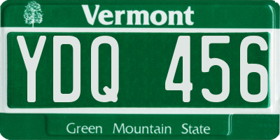 VT license plate YDQ456