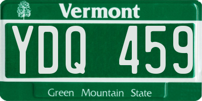 VT license plate YDQ459
