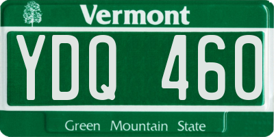 VT license plate YDQ460