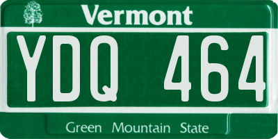 VT license plate YDQ464