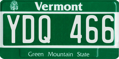 VT license plate YDQ466