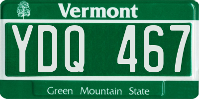VT license plate YDQ467