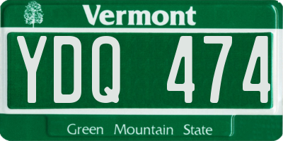 VT license plate YDQ474