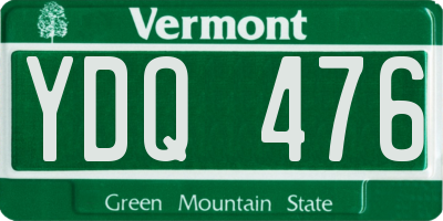 VT license plate YDQ476