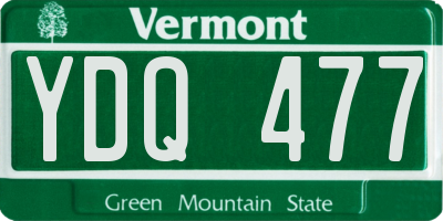VT license plate YDQ477
