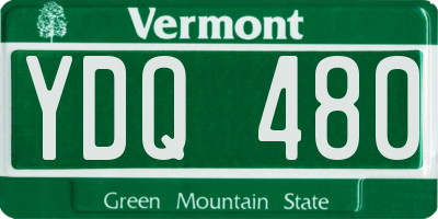 VT license plate YDQ480
