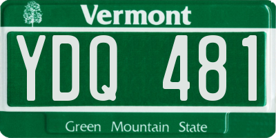 VT license plate YDQ481