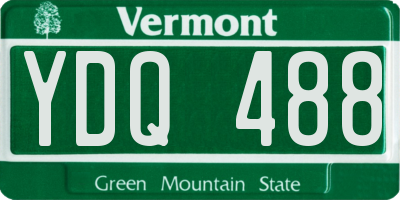 VT license plate YDQ488