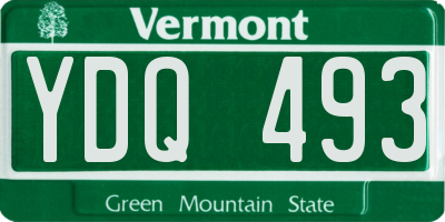 VT license plate YDQ493