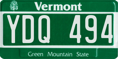 VT license plate YDQ494