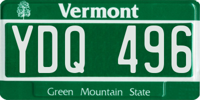 VT license plate YDQ496