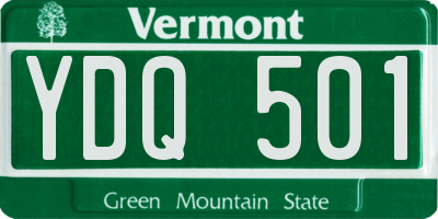 VT license plate YDQ501