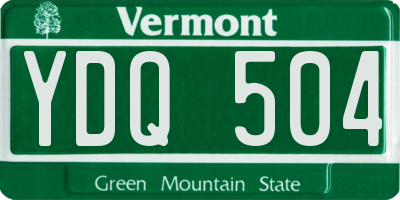VT license plate YDQ504