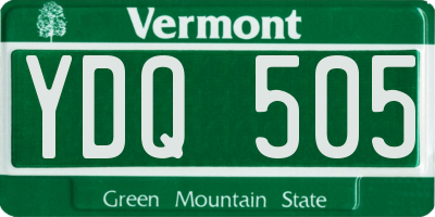 VT license plate YDQ505