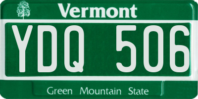 VT license plate YDQ506